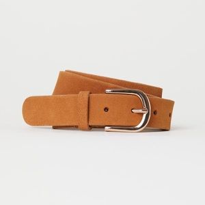 H&M Suede belt with a metal buckle